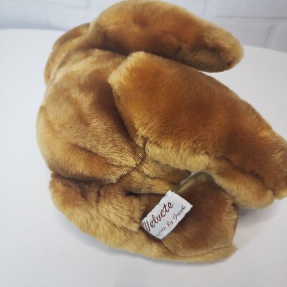 Adorable Vintage Soft Velvets Brown Teddy Bear Plush 8" Stuffed Animal Baby Toy - Picture 4 of 7